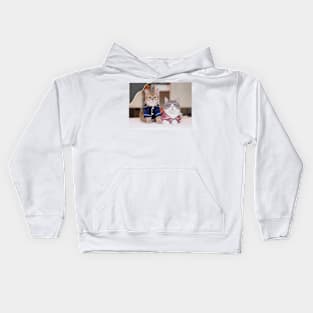 couple cute cats Kids Hoodie